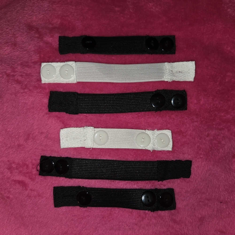 6 Maternity Pant Extenders New Black & White - Picture 3 of 5